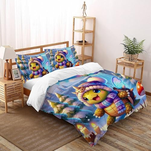 Housse de couette tortue idée cadeau parure de lit filles - 2