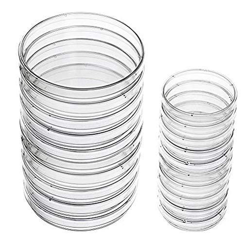 AzuNaisi 10Stk Ausbildung Kunststoff Petrischale Petrischalen Gewebekulturplatte 60mm Lab Zubehör Bürobedarf