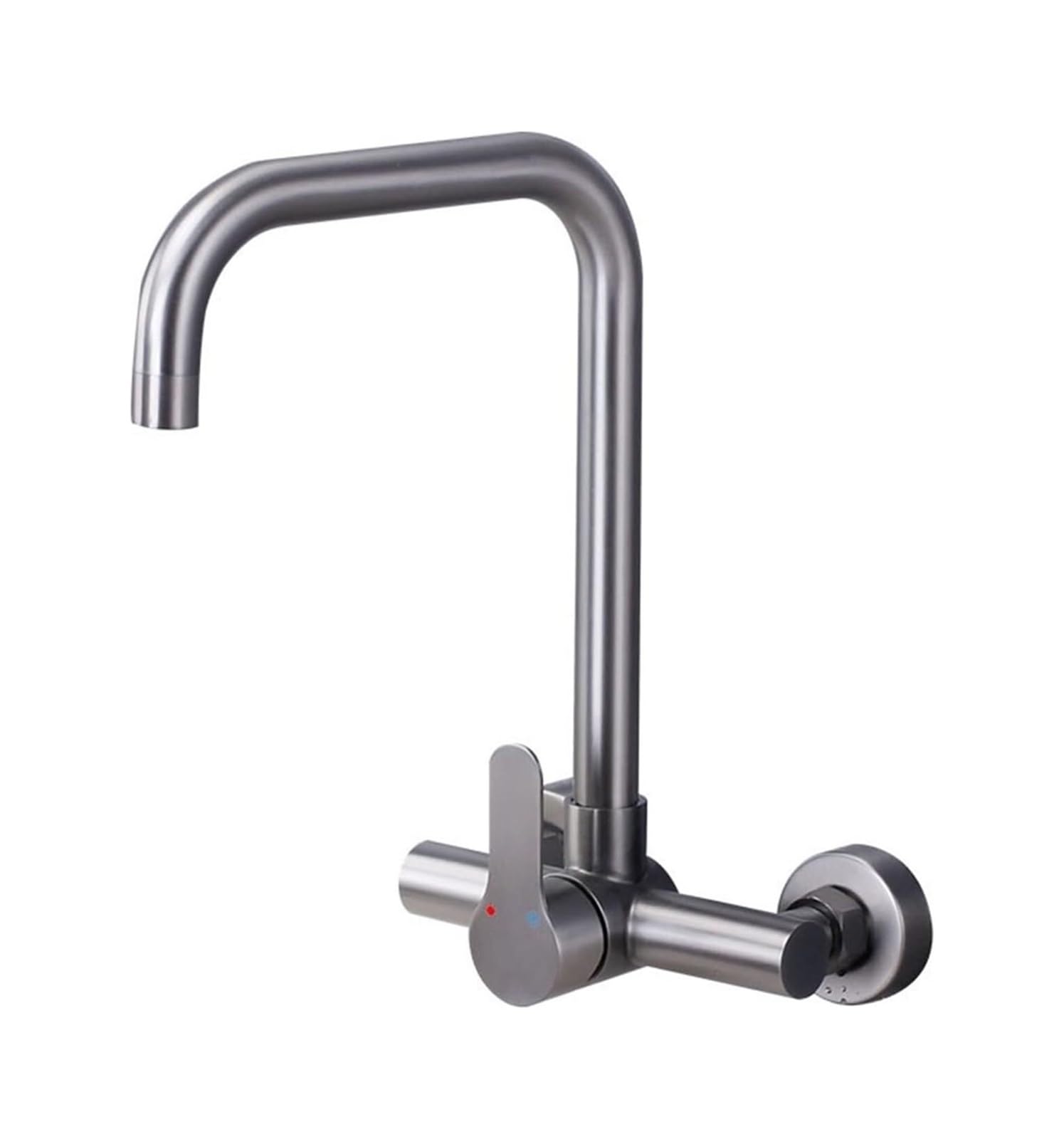Eamrfvqt One Color Stainless Steel Wall Mounted Kitchen Swivel Faucet