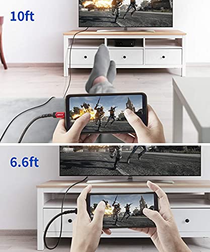 Jsaux Usb C To Hdmi Cable 10Ft/3M (4K@60Hz), Usb 3.1 Type-C To Hdmi 2.0 Cord, Hdr, Hdcp 2.2 Compatible For Samsung Galaxy S22 S21 S20 Note 20 10 S10, Ipad Pro 2021,Ipad Mini 2021 -Red #TOP3