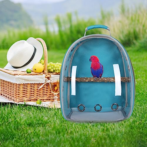 Bird Carrier Backpack, Bird Travel Carrier with Standing Perch, Lightweight Breathable Parrot Cage for Small Birds, Green Cheek, Cockatiel, Parrot - Image 3