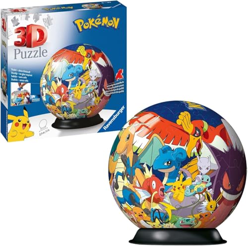 Image of Ravensburger Pokemon 3D Jigsaw Puzzle Ball for Kids Age 6 Years Up - 72 Pieces - No Glue Required - Gifts for Boys and Girls (Pack of 5)