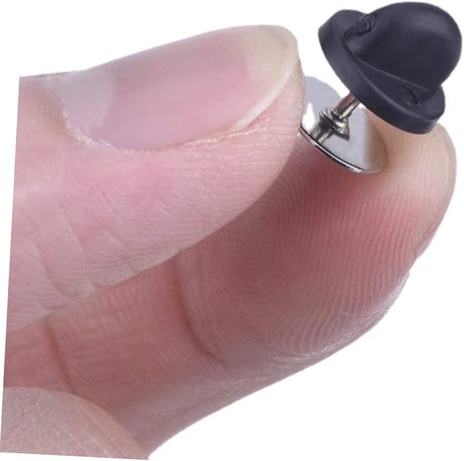 TEHAUX 300sets Flat Round Pin Backs Lapel Pin Backs Decorative and Lock Firmly