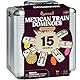 Mexican Train Domino-Set Doppel 15 – Domino-Set für Erwachsene und Familie, Mexican Train Doppel 15 Domino-Steine mit farbigen Punkten – 136 Steine, 9 Züge, Holz-Mittelstück, Aluminium-Case
