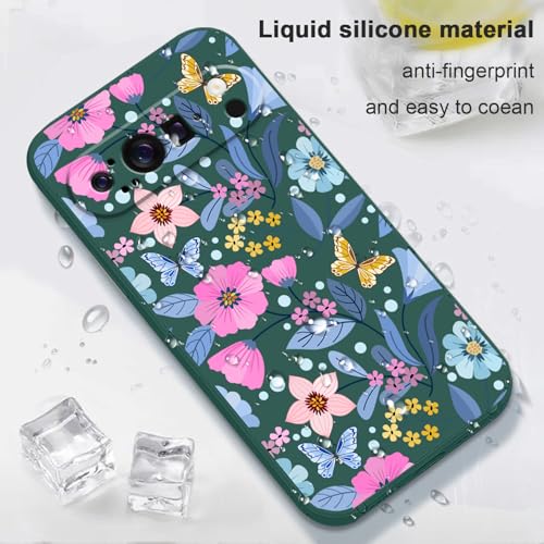 Coque silicone liquide Google Pixel 9 Pro LEECG, protection verte