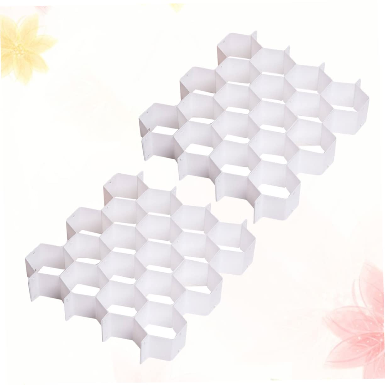 Alipis Divisore per Cassetto a Nido D'ape in Plastica, 4 Set | Bianco, per Calze e Leggings, Uso Domestico Sotto Letto, Struttura Componibile