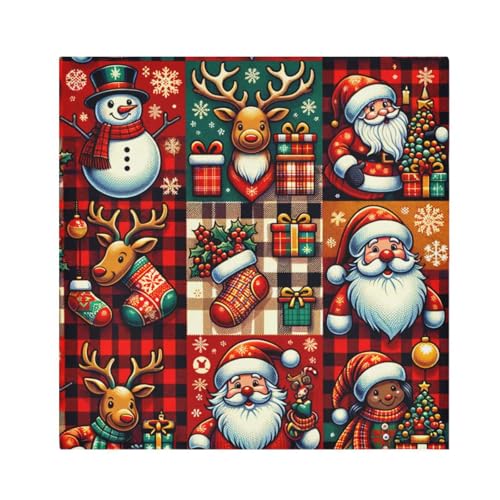 Servilletas de Tela Navideñas Multicolor Pack x6 20x20 in miniatura 1