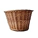 Rainai Wicker Frontlenker Fahrradkorb Fracht Handgewebter Einkaufskorb Halbkreis Ohne Griff + Leder 39 29 23cm 550g