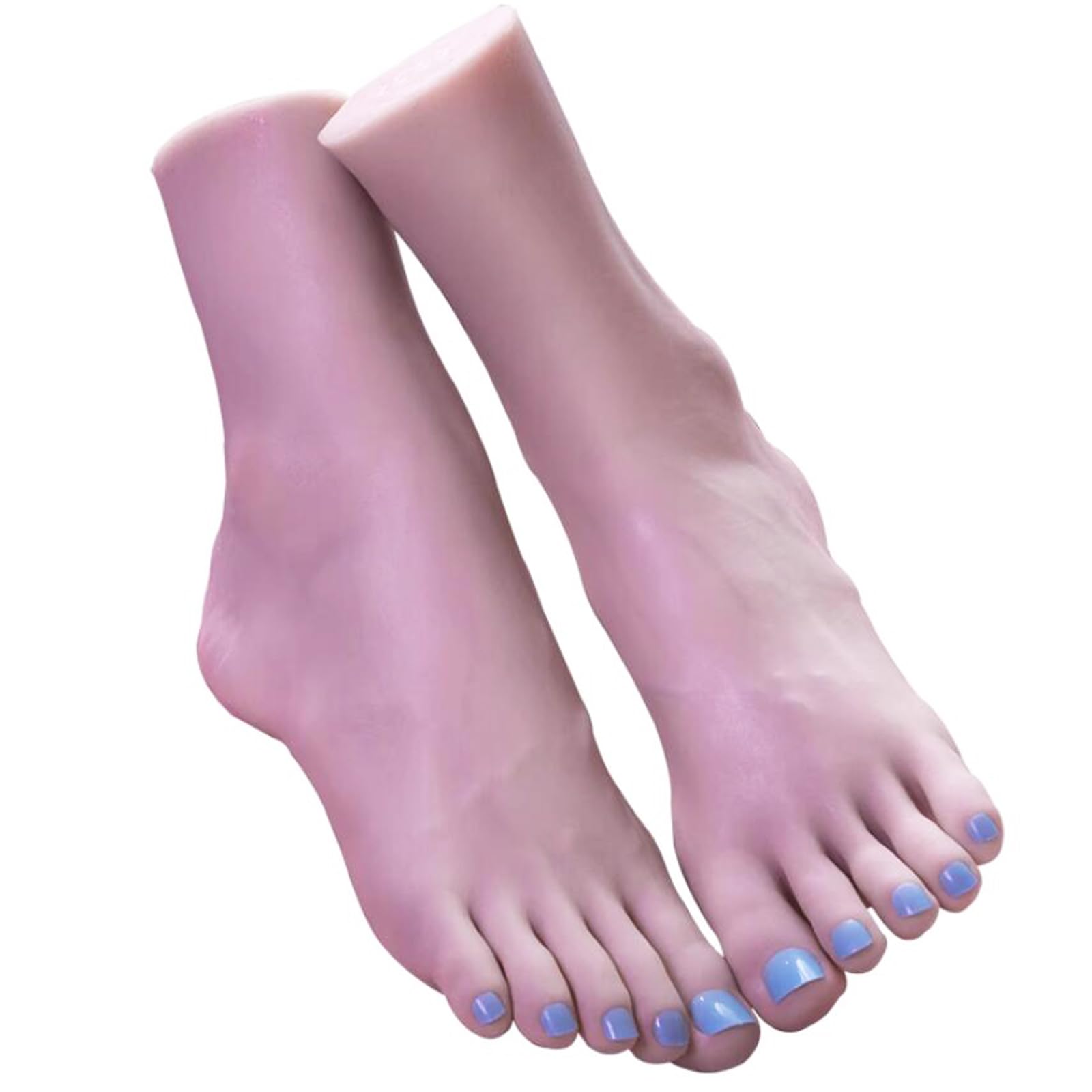 Manichino Realistico del Piede Piede Femminile a grandezza Naturale in Silicone Morbido con Scheletro Interno Mobile,Flesh,9inch