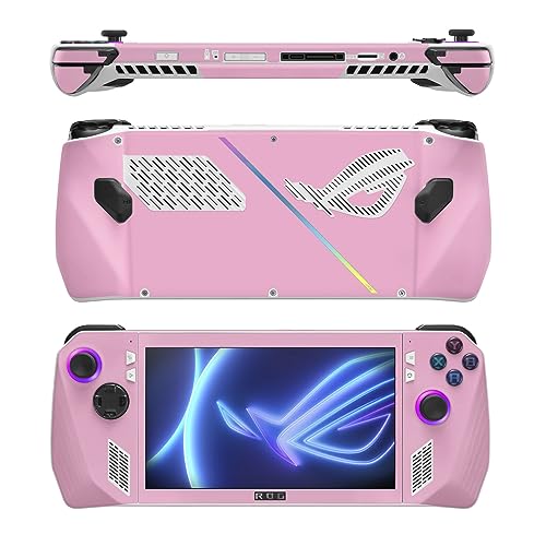 MightySkins Skin Compatible with Asus ROG Ally - Solid Pink | Protective, Durable, and Unique Vinyl Decal wrap Cover | Easy to Apply, Remove, and Change Styles