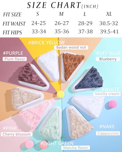 UNDER THE SEA Sexy Underwear for Women Seamless Soft Lace Hipster Ladies No Show Bikini Panties Womens Cheeky 6 Pack S-XL4