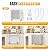 HESMAX Pull Down Wall Mounted Attic Ladder,12 Steps Space Saving Folding Loft Stairs,Fits 112-124 in Ceiling Height, Attic Stairs for Small Home Renovation & Attic Storage Daily Access