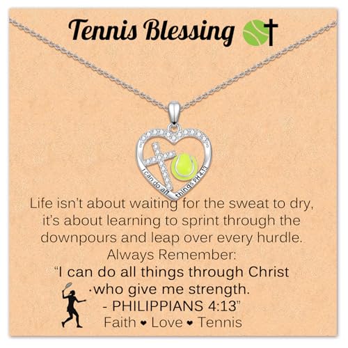 Collier croix en argent et accessoires de sport : bijou anniversaire tennis