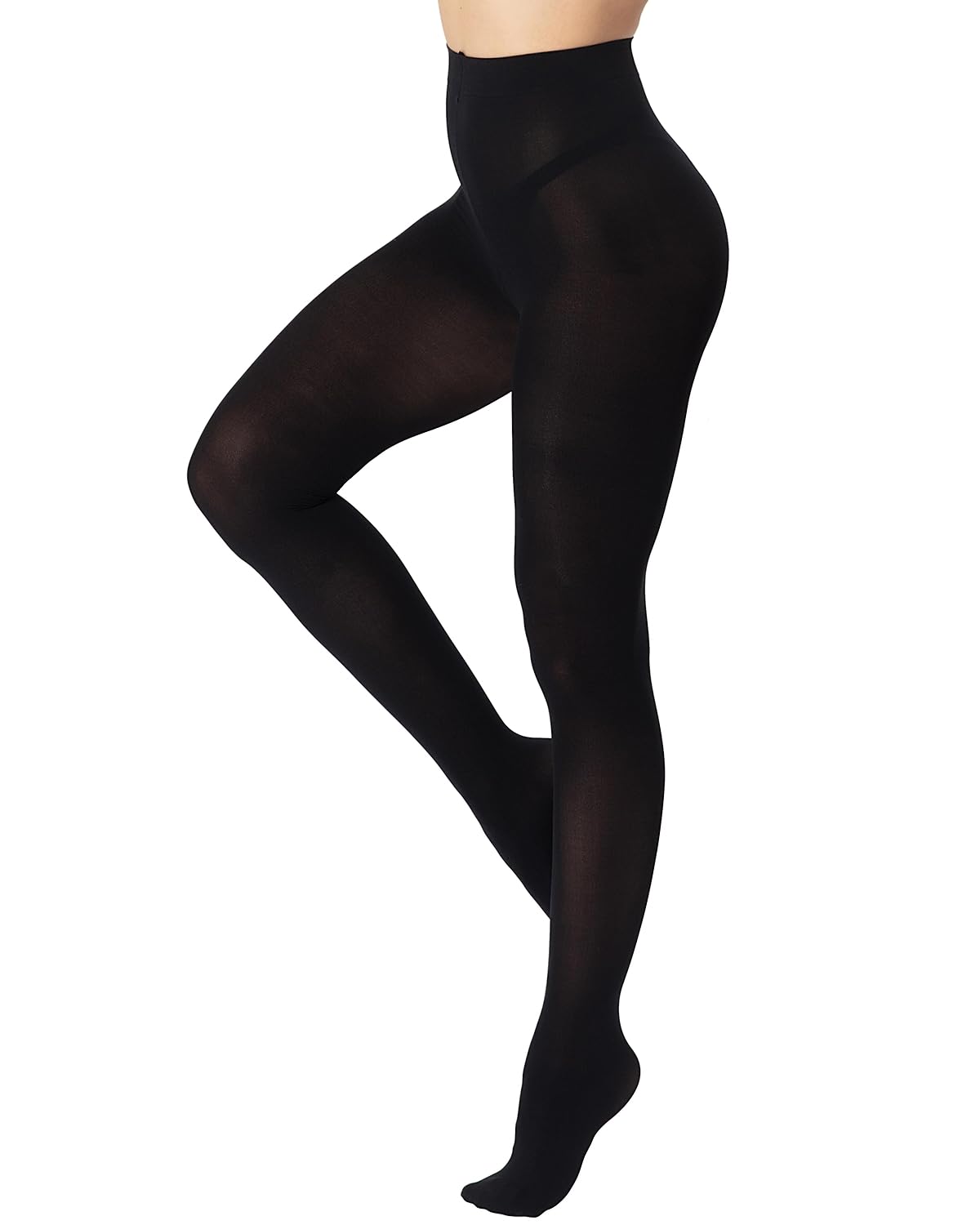 DUCMODA Collant Donna a Vita Alta 80 D morbidi, elastici, semi-opachi, tinta unita