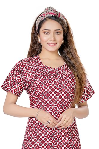Image of PNAEONG Women's Cotton Long Maxi Night Gown Nighty Dress Stylish Super Soft Comfortable