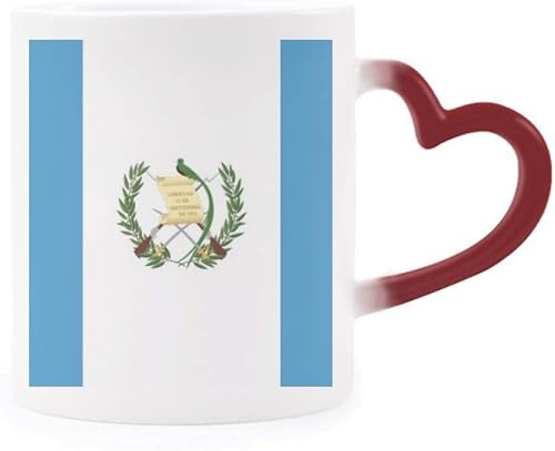 Miniatura 1 de Guatemala National Flag North America Country Heat Sensitive Mug Red Color Changing Stoneware Cup