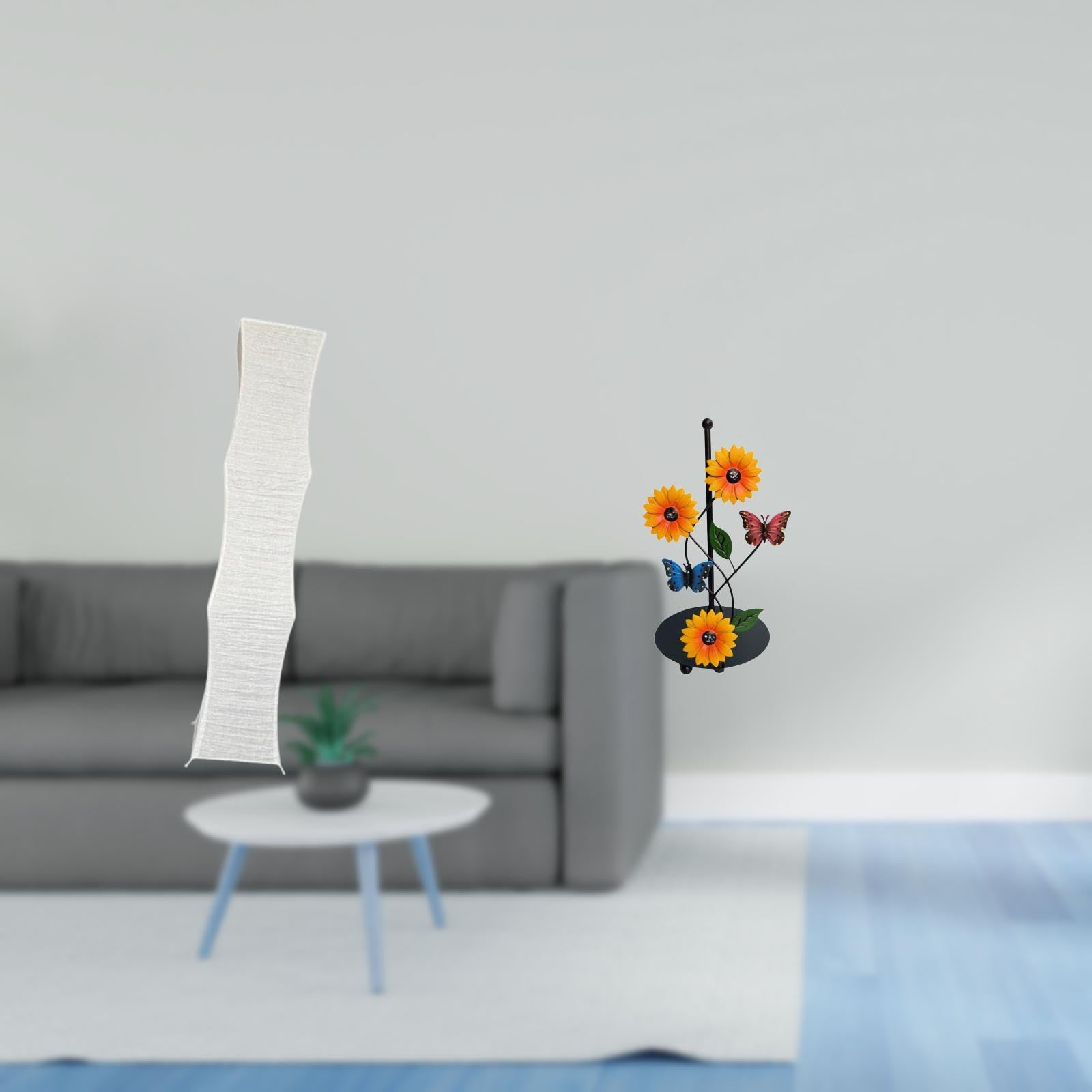 Enakshi® Sunflower Living Room Lamp Shade and Paper Towel Holder Dispenser Non Slip Vertical Tissue Rack for Home Decor Standing Light Cover-image-47