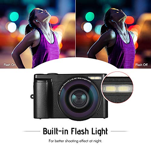 Dounan Tragbare Full HD 1080P 24MP Digitalkamera mit 3-Zoll-Bildschirm Unterstützung für Foto- und Videoaufnahmen 16… – Bild 8