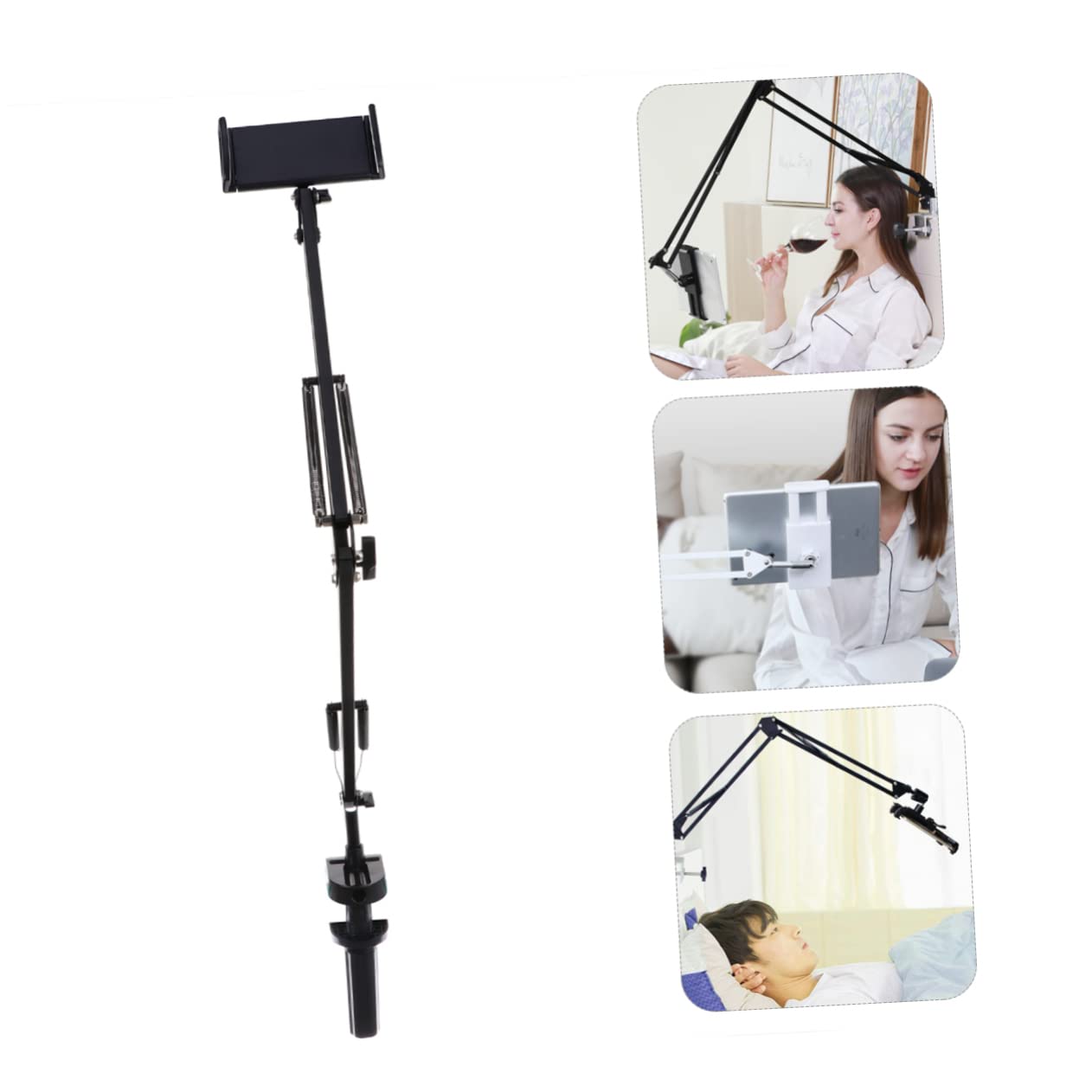 ABOOFAN Supporto da Scrivania Pieghevole per Tablet e Telefono, Braccio Articolato in Ferro e Plastica, Clip, Installazione Facile