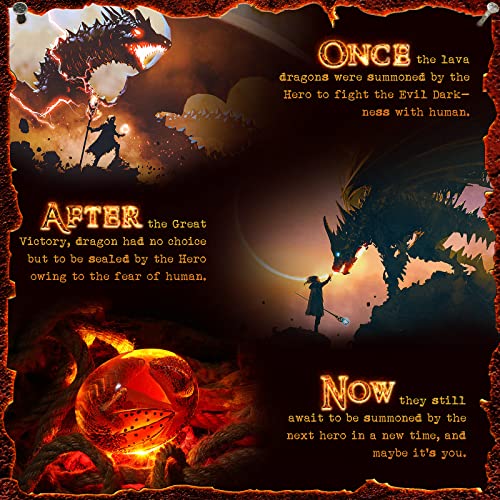 Yulejo Red Caldera Lava Dragon Egg with Lighted Base #TOP21