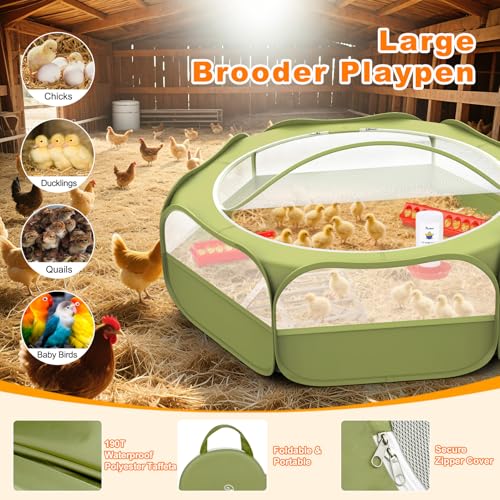 Image of Pawaboo 6-in-1 Chicken Brooder Box for Chick Starter Kit