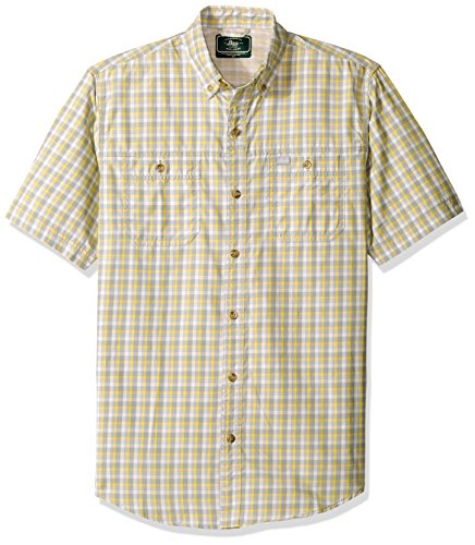 G.H. Bass & Co. Men's Short Sleeve Fancy Explorer Small Plaid Shirt