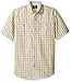 GH Bass Men's Short Sleeve Fancy Explorer Small Plaid Shirt