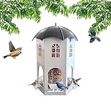 Metal Bird Feeder for Outdoors Hanging, Wild Bird Feeders...