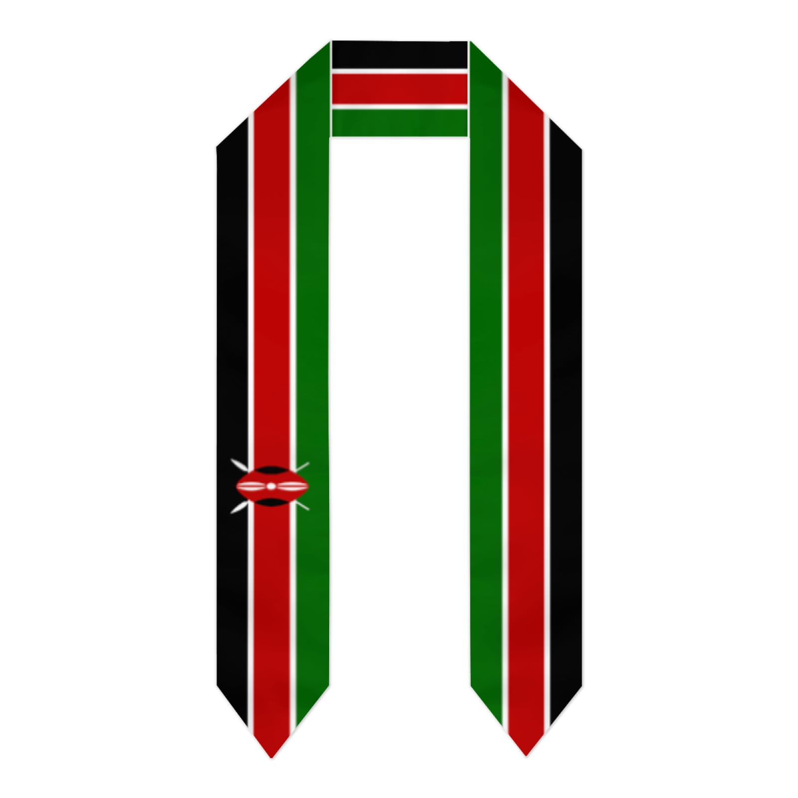 Vintage Kenya Kenyan Flag Graduation Stole Shawl Sash for Men Women Unisex Adult Double Sided Lightweight Scarf Class of 2025 Graduate Gift for Study Aboard International Students