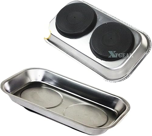 Herramientas profesionales y accesorios para un lote de 2 9-38 "x 5-38" herramienta magnética permanente de acero inoxidablebandeja de piezas