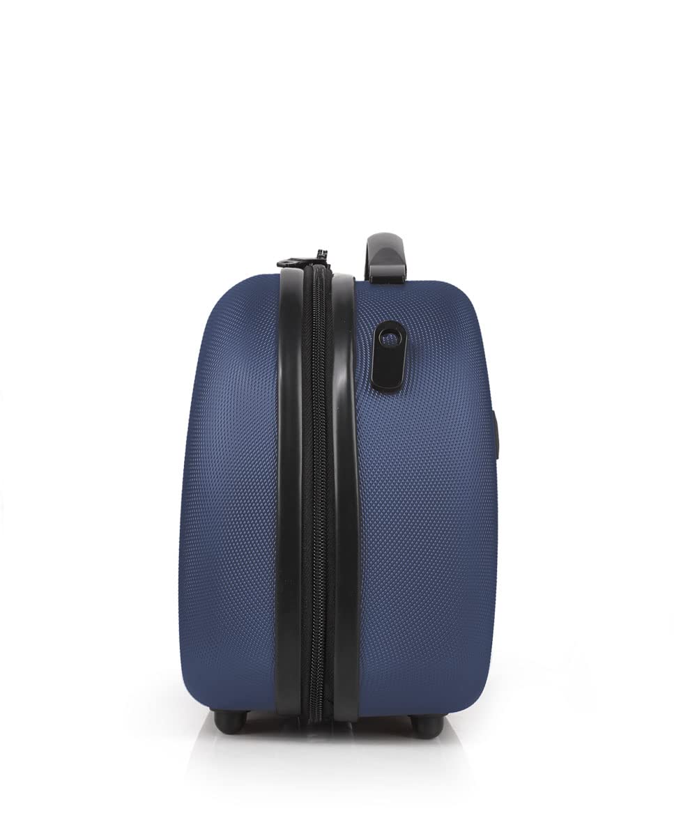 Gabol - Neceser de Viaje Rígido Paradise XP 35x28x17cm - Peso 0,9kg con Capacidad de hasta 12L - con Acople a Maleta, Correa y Forro de Material Reciclado - Diseño Español en ABS - Azul