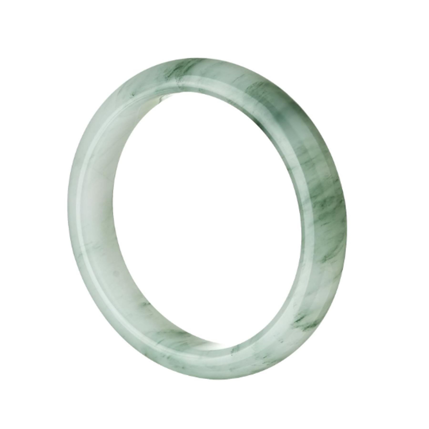 Bracelet en jade Tianshan d'exception, jonc en pierre fine de prestige