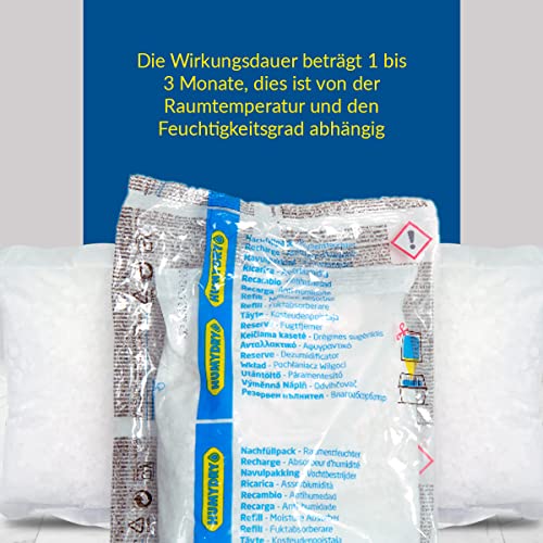HUMYDRY- 3er- Pack Feuchtigkeitsabsorber à 450 g- Kompatibel mit den Luftentfeuchtern Premium 450, Smart und Premium Plus- Duftnoten Neutral- Für Räume bis zu 15 m²-5