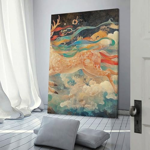 Dieu cerf murale décoration pour chambre et espace bien-être - 3