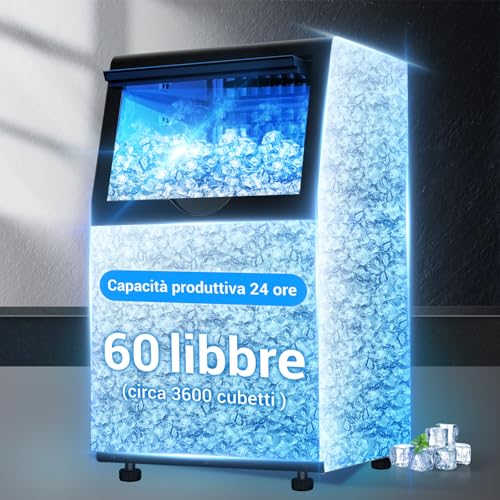 LEEVOT Professionelle Eiswürfelmaschine (27 kg)