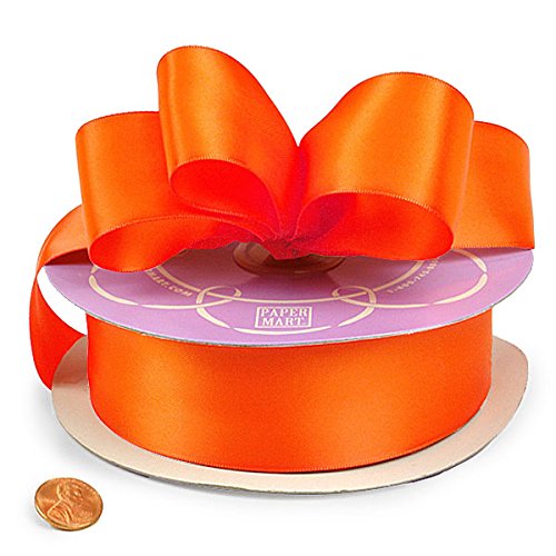 Orange Double Face Satin Ribbon 1 1/2" X 50 Yards