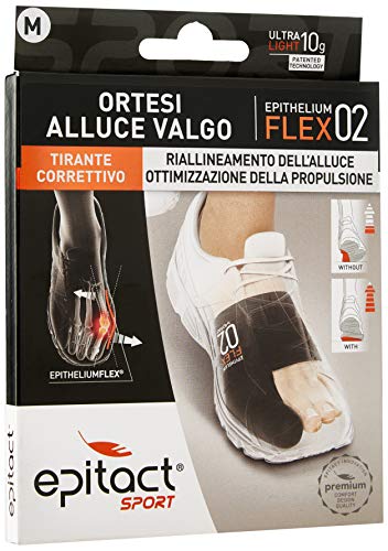 Il tirante esterno epitheliumflex permette di assorbire le pressioni e gli sfregamenti sull'esostosi (“cipolla“) evitando così i rischi di infi ammazione
