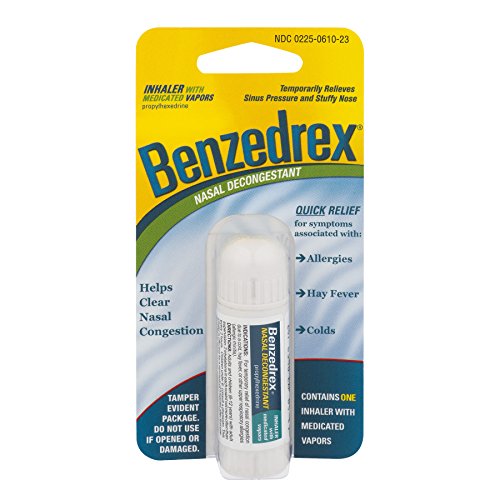 Benzedrex, Nasal Decongestant Inhaler with Medicated Vapors, 1 Count