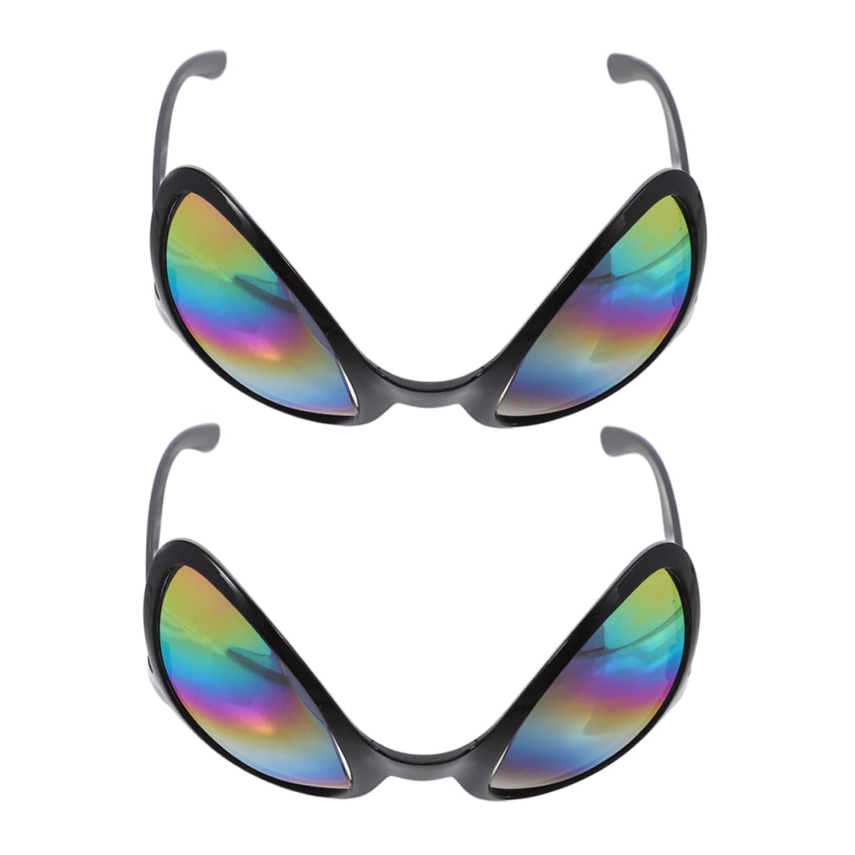 OUNONA 2pcs Alien Costume Glasses Funny Halloween Party Game Sunglasses Cosplay Prop for Men and Women
