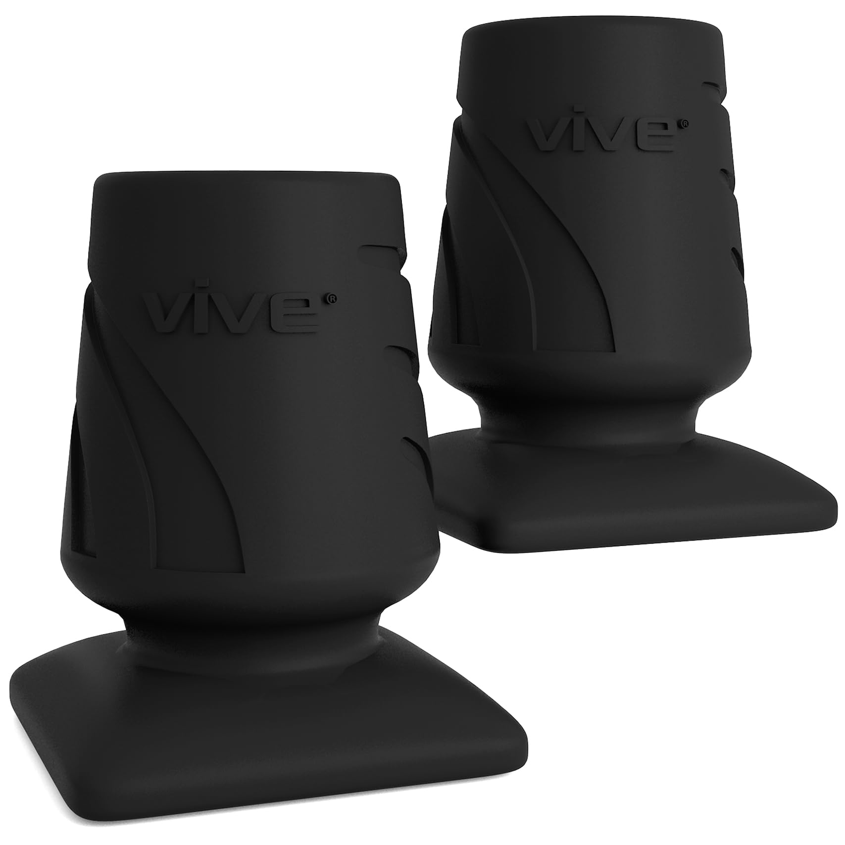Vive Cane Tips - Rubber, Heavy Duty Replacement Attachment Feet (2 PCS) - 3/4 Inch Walking Stick Parts for Women, Men - for Walkers Crutches, Small Bottom Accessories Grip, Non Slip, Shock Absorbing