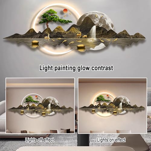 3D LED Wandkunst mit beleuchtetem Design für moderne Wohndeko im Wohnzimmer und Schlafzimmer