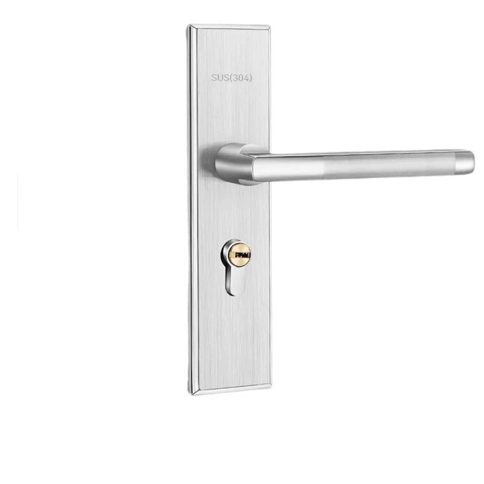 Poignée de porte en acier inoxydable TQSKA design argenté moderne pour chambre et WC