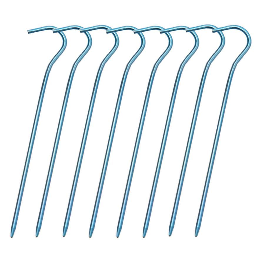 Tytanowe kołki do namiotu, śledzie do namiotu Szpilki do namiotu kempingowego Ultralekkie gwoździe do namiotu Na zewnątrz Przenośne Kolanko Metalowe haczyki do namiotu (16,5 cm) (Kolorowe 6 szt.)