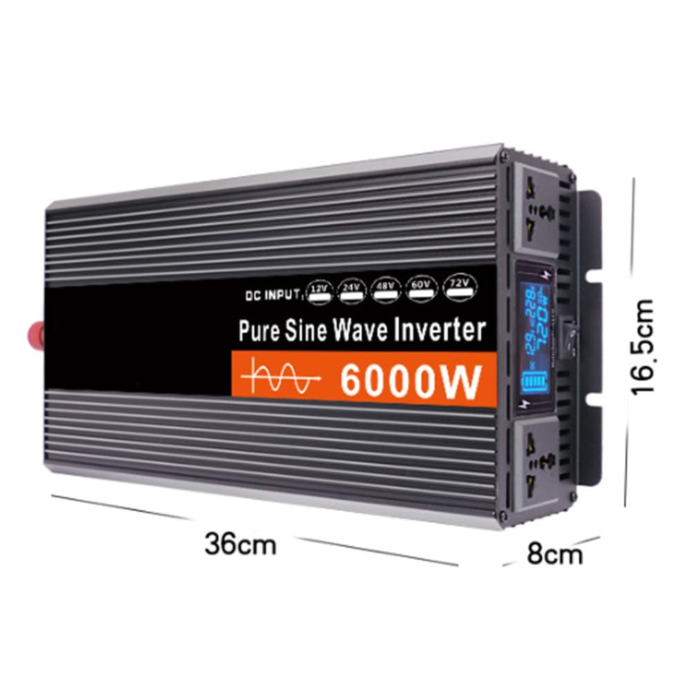 Amazon.co.jp: 24V to 220V,純正弦波インバーター 6000W、車載用パワー