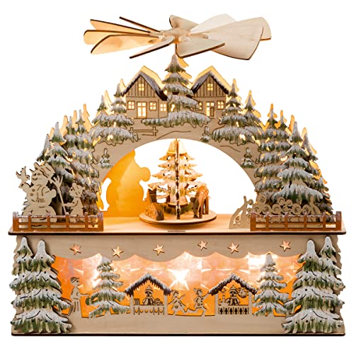 HGD - LED Lichterbogen „Winterwald“ mit beweglicher Pyramide -...