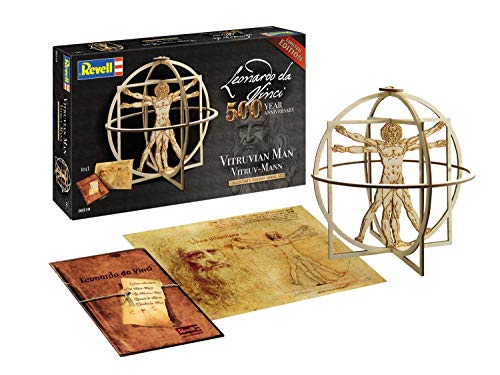 Revell 00519 Coffret Cadeau Maquette l'homme de Vitruve Leonard de Vinci 500ème Anniversaire en Bois