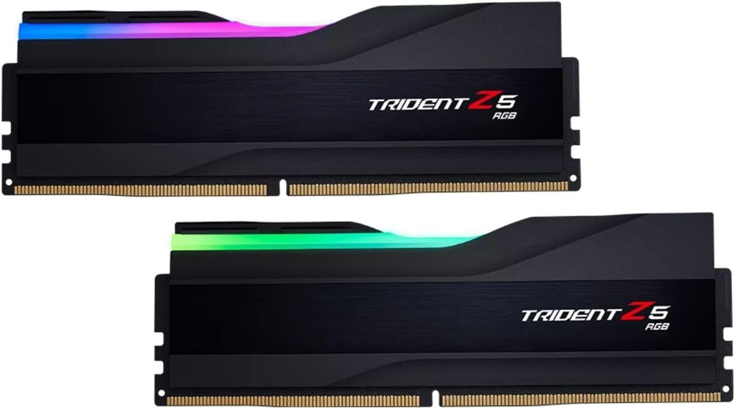 G.Skill Trident Z5 RGB (Intel XMP) 32GB (2 x 16GB) SDRAM DDR5-6000 CL30-40-40-96 1.35V Dual Channel Desktop Memory/RAM F5-6000J3040F16GX2-TZ5RK (Black)