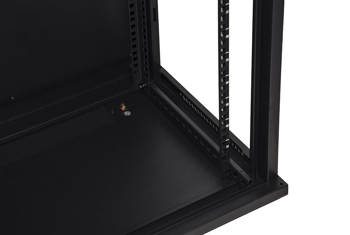 CO1906UNL - Armario Rack 19" 6u Link Serie Light Color Negro con Puerta Cristal (axpxl) mm 300x400x530 Estante Incluido