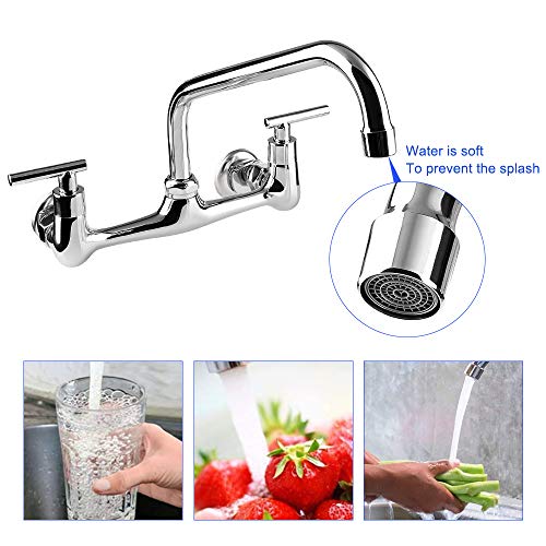 Tnroted 8 Inch Faucet Swivel Spout Replacement Kit For Commercial Kitchen Sink Faucet, 360° Commercial Faucet Swivel Spout With 2.2 Gpm Aerator, Chrome Finish #TOP3