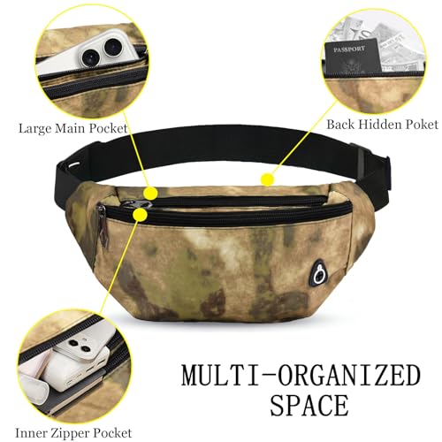 Image of Fanny Pack for Women Men,Crossbody Fanny Pack Water Resistant Sports Waist Bag Pack, Belt Bag for Travel Hiking Running